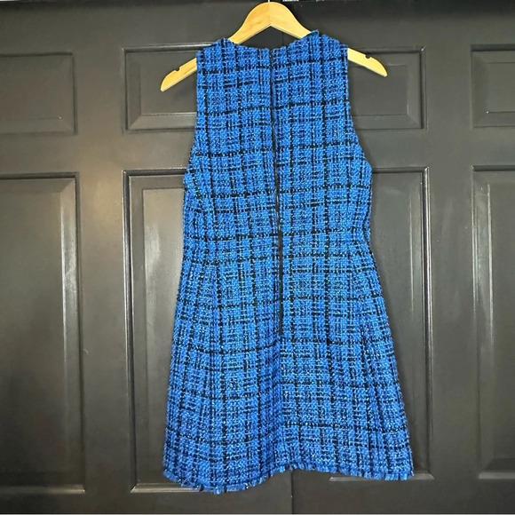 Alice + Olivia Blue Plaid Mini Dress - Picture 4 of 15